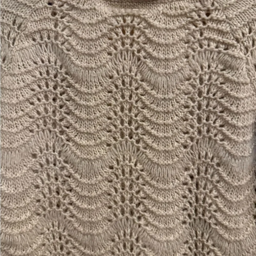 American Eagle Size XSmall Scalloped Wool Blend Knit Sweater - Picture 7 of 11